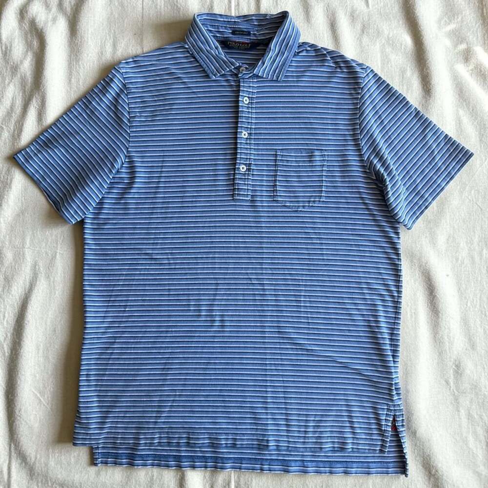Polo Golf Ralph Lauren Stretch Lisle Striped Polo Shirt Size Large